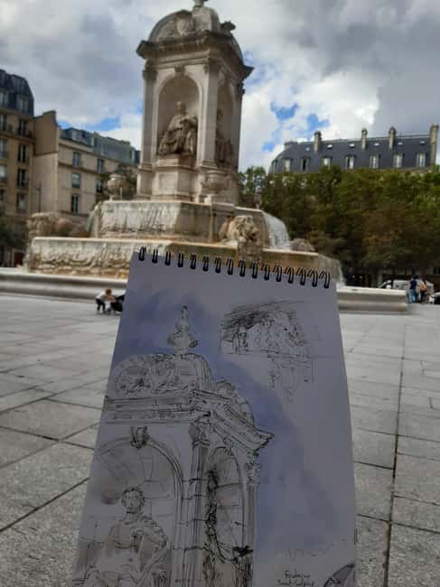 Paris: Plein Air Sketching Course, Drawing & Watercolor - Sketching through a changing Paris neighborhood