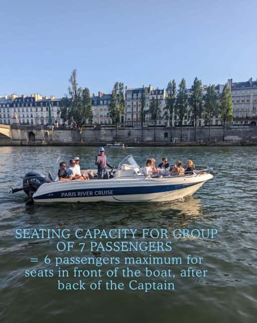 Paris Private Boat Seine River with Captain Guide - Bringing Drinks and Using the Seating