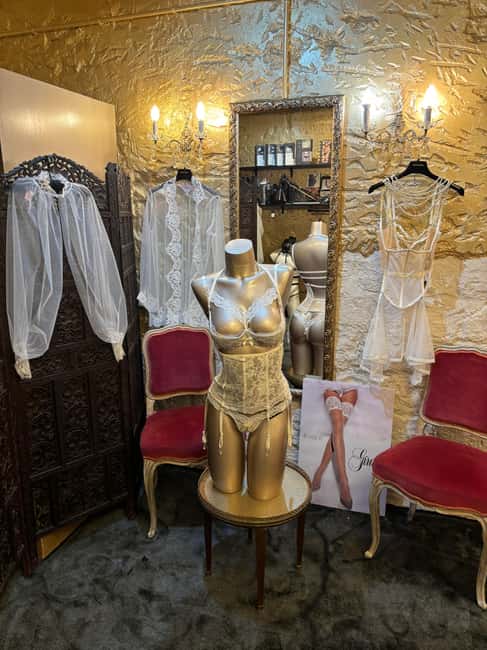 Paris: Private Lingerie Fitting activity - The downstairs VIP room and private fitting