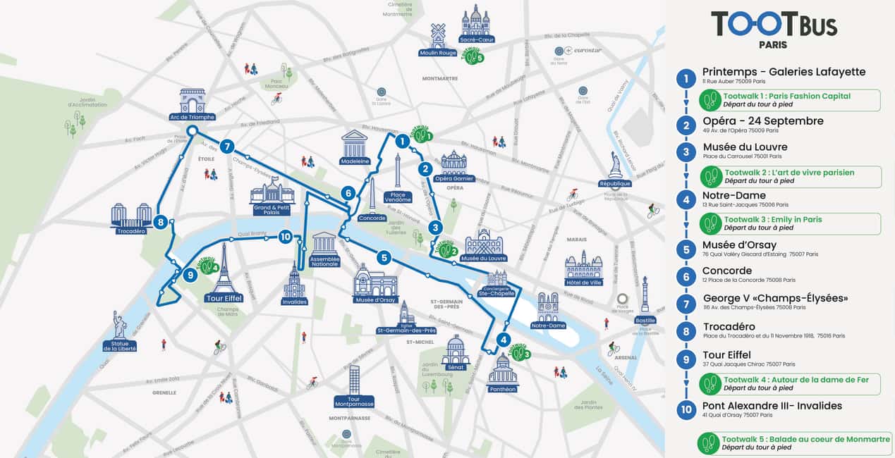 Paris: Tootbus Hop-on Hop-off (Optional River Cruise) - Eiffel Tower to Pont Alexandre III and Invalides: How to Build a Great Ending