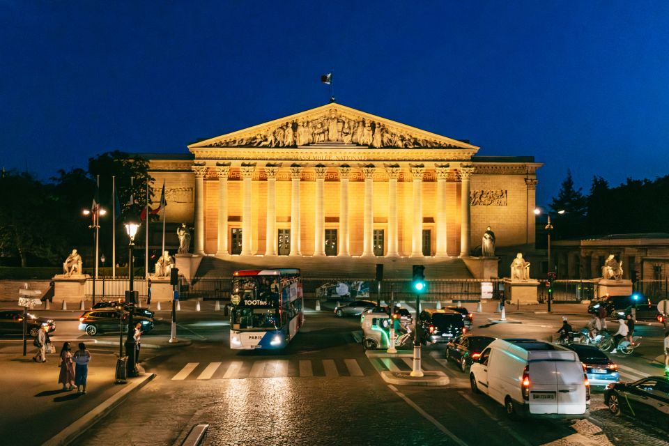 Paris: Tootbus Panoramic by Night Bus Tour with Audioguide - The 2-hour route that hits the icons without getting off
