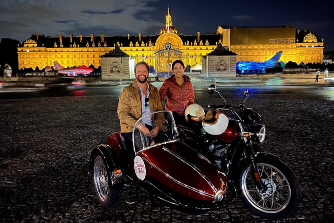 Private Sidecar Tour of Paris at Night with drinks - Along the Champs-Élysées to the Arc de Triomphe