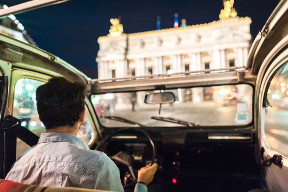Private tour of Paris by Night with Champagne - Why a 2CV is the perfect vehicle for Paris at night