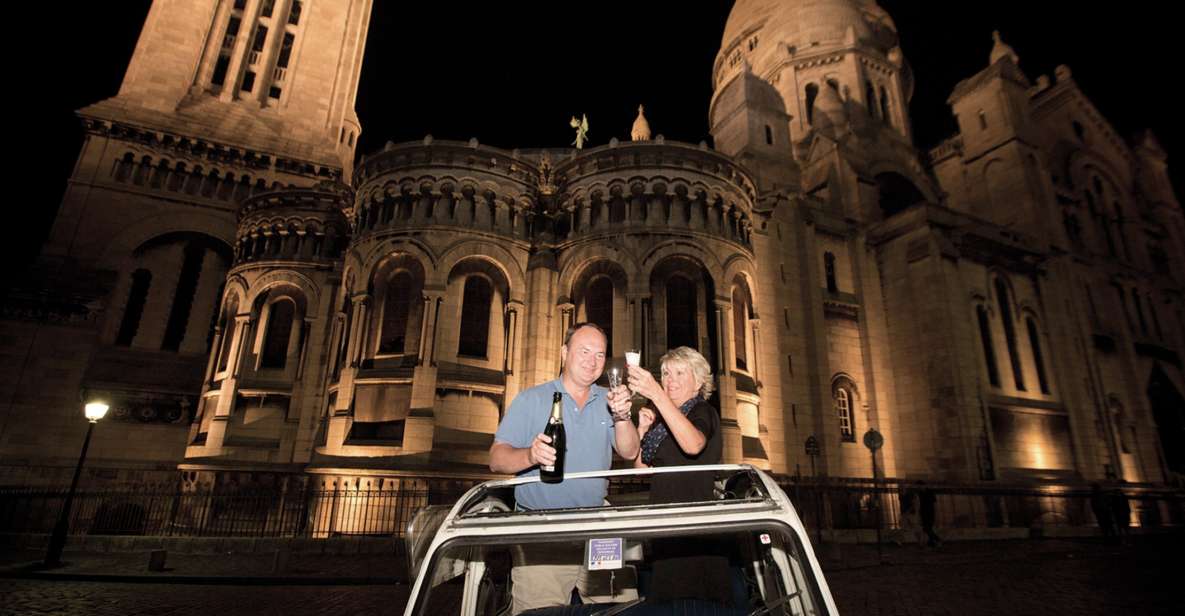 Private tour of Paris by Night with Champagne - Champs-Élysées and Arc de Triomphe: the night boulevard effect