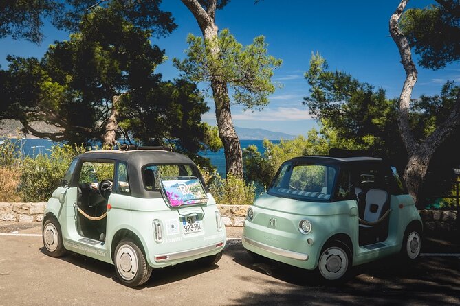 Retro Electric Topolino Ride on the French Riviera - St-Jean-Cap-Ferrat viewpoint: the quick hit of blue water