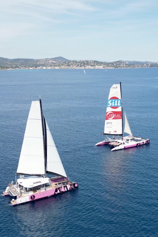 Saint Tropez: Evening Catamaran Party with Welcome Drink - The boat setup that actually matters: deck comfort and onboard sound