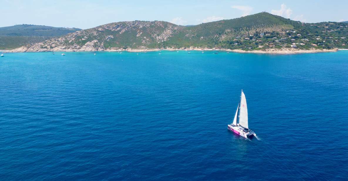 Saint Tropez: Evening Catamaran Party with Welcome Drink - No swim stop: plan your expectations around sailing, not swimming