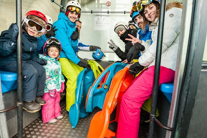 snake slides angles - From the gondola station to the start