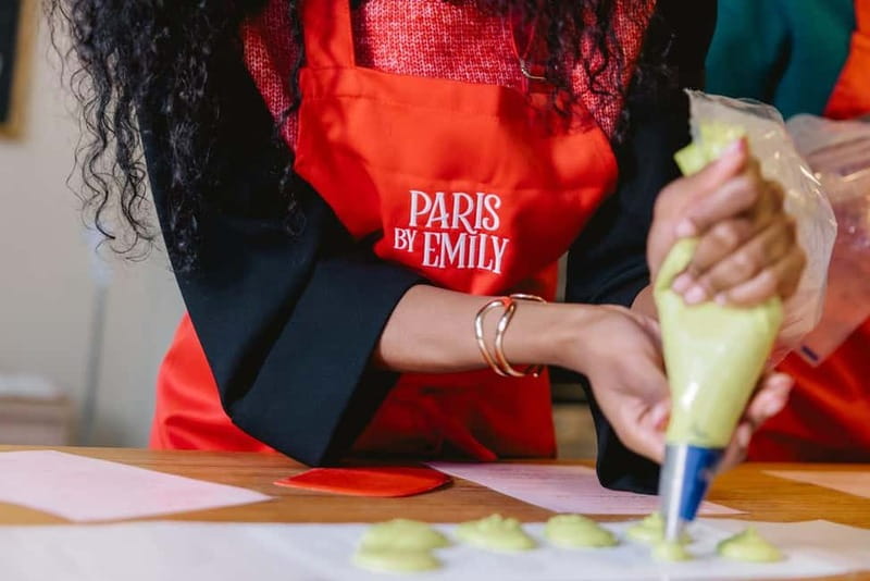 The Official Emily in Paris Macaron-Making Workshop - Decorating with stencils and edible dust (where your set becomes art)