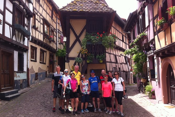Through Alsace Vineyards and Wine Villages Private Bike Tour - Eguisheim stop: medieval village pacing in a short guided burst