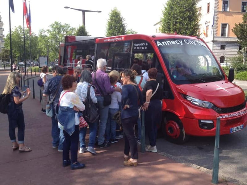 Tour of Annecy by convertible bus - Riding the Convertible Bus With a 9-Language Audio Guide