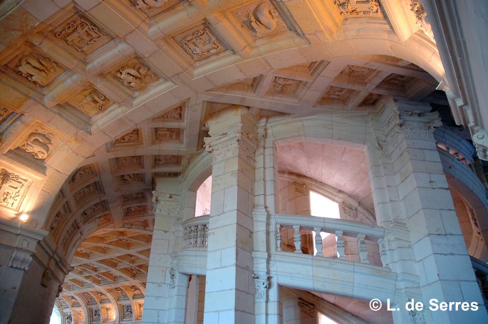 Tours/Amboise: Chambord, Chenonceau Day Trip & Wine Tasting - Château de Chambord: 426 rooms, 282 fireplaces, and that staircase