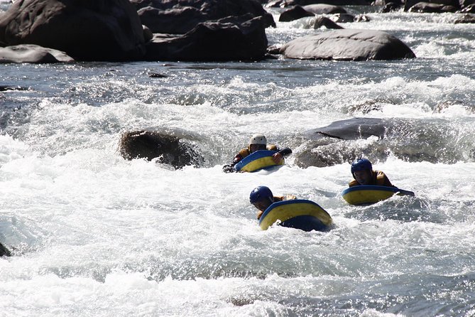 Whitewater swimming (hydrospeed) on the Ubaye - Working through the Ubaye rapids
