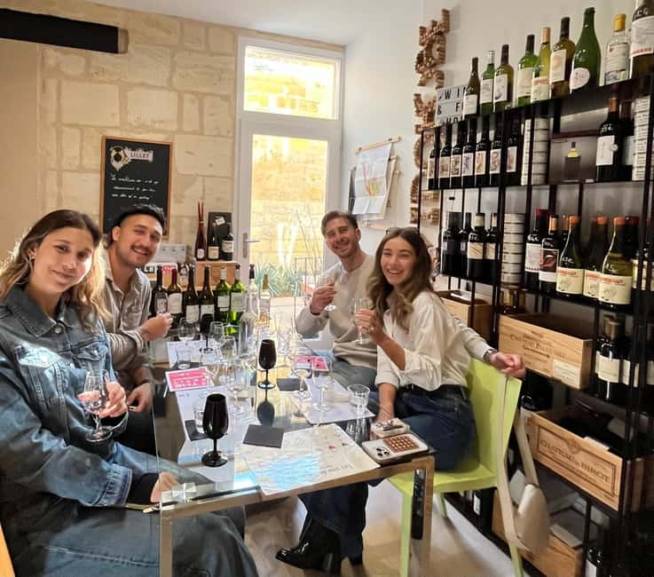 Workshop Bordeaux wine tasting: 4 reds & charcuterie pairing - The 5 Glasses: 4 Bordeaux Reds + One Mystery Pour